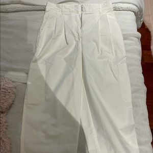 White Aritzia Cargo Trousers